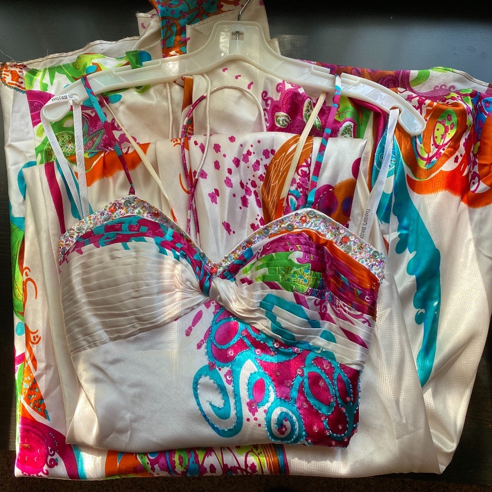 David's Bridal - Spaghetti Strap Formal Dress